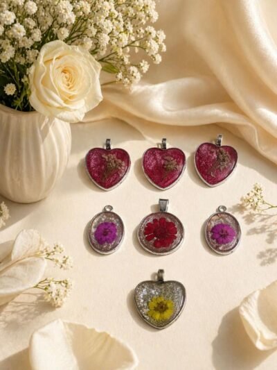 Floral Resin Pendant