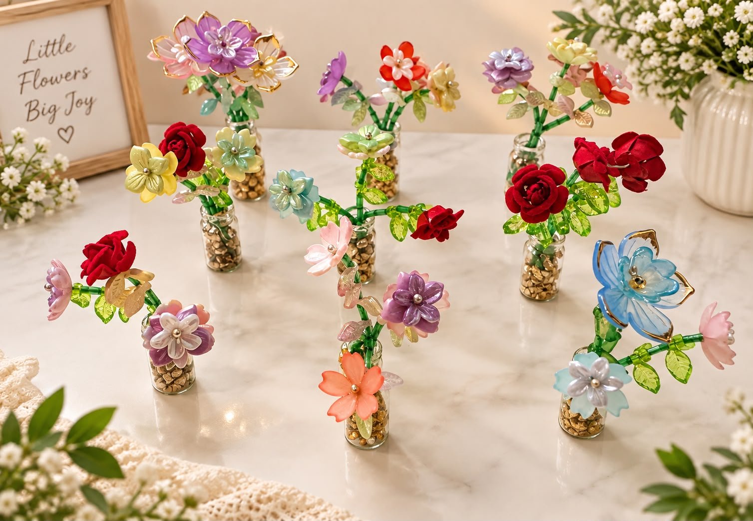 Mini glass flower vases