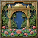 Ethnic Backdrop - Design 3 - (5*5 feet)- Rental