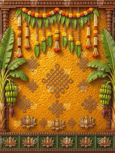 Ethnic Backdrop - Design 2 - (5*5 feet) - Rental