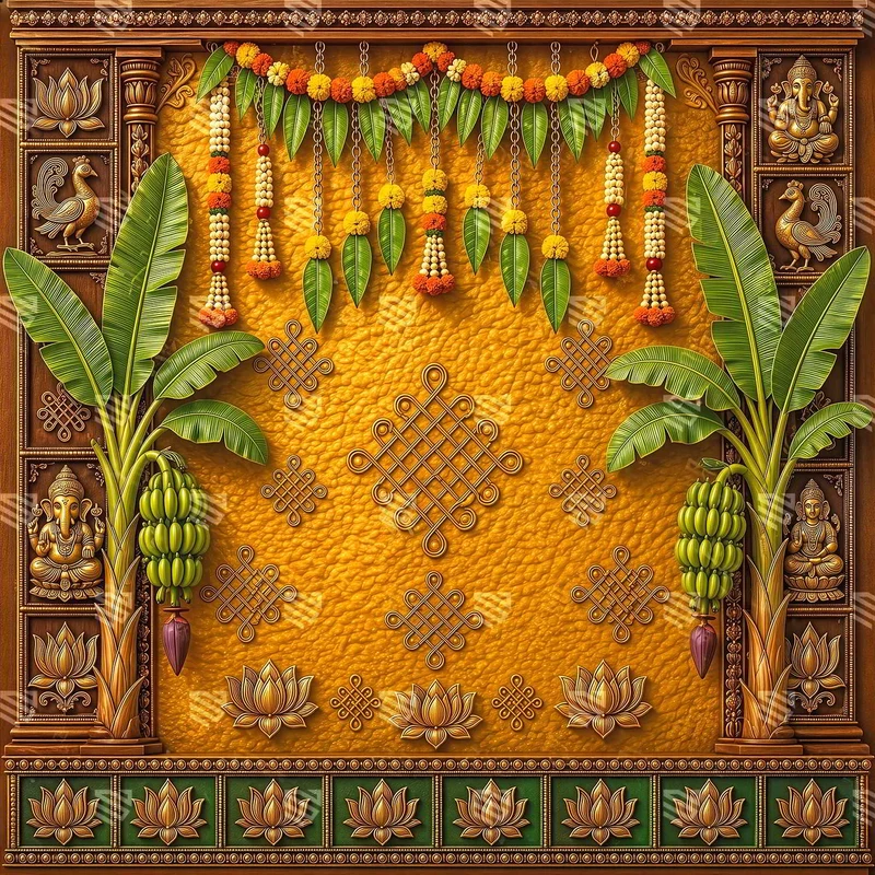 Ethnic Backdrop - Design 2 - (5*5 feet) - Rental